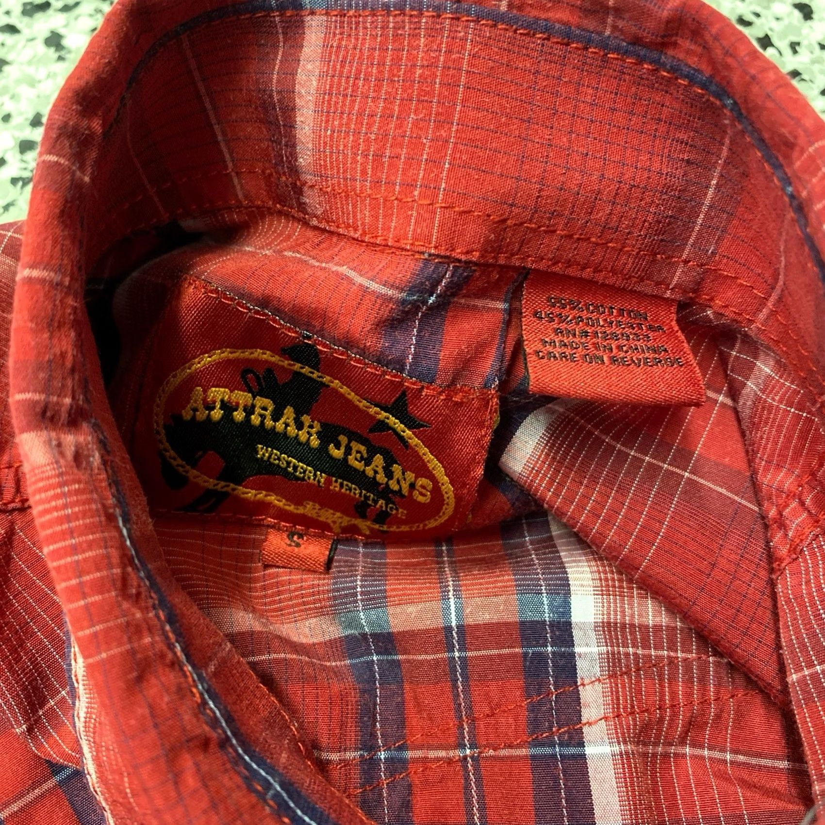 Vintage Attrak Jeans Mens Red Plaid Pearl Snap Front Western Shirt Long Sleeve Size S Size US S / EU 44-46 / 1 - 3 Thumbnail