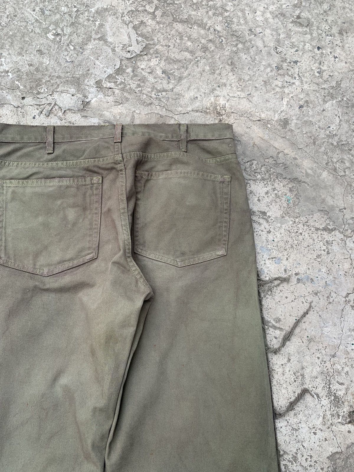 Japanese Brand Custom Wide Dirty Overdyed Distressed Jeans Size US 36 / EU 52 - 12 Thumbnail