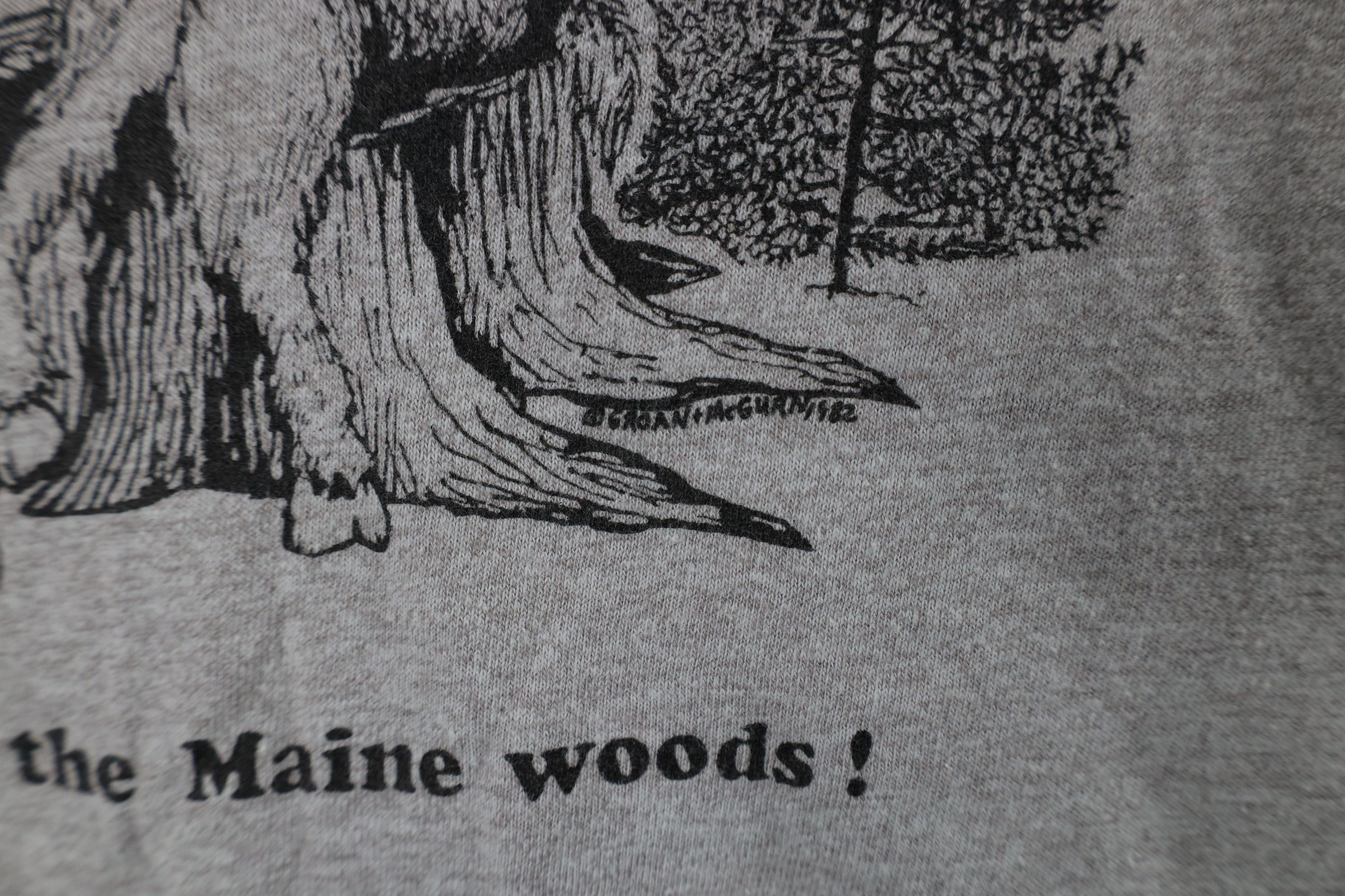 Vintage Vintage 80s Comic Meet You In The Maine Woods T-Shirt USA Size US L / EU 52-54 / 3 - 5 Thumbnail
