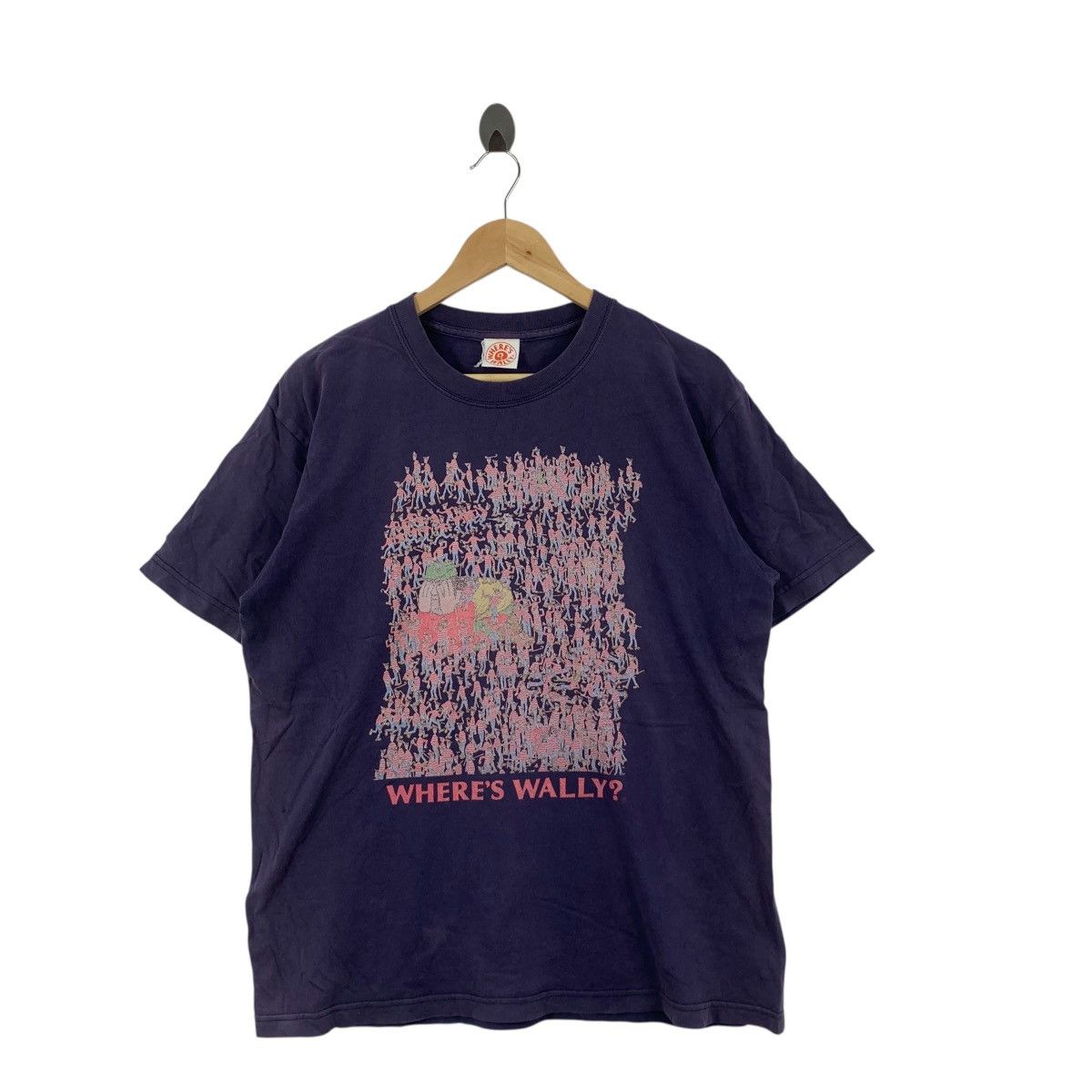 Vintage Vintage WHERE'S WALLY Crowd Scene Graphic Pop Art Tee Shirt Size US M / EU 48-50 / 2 - 3 Thumbnail