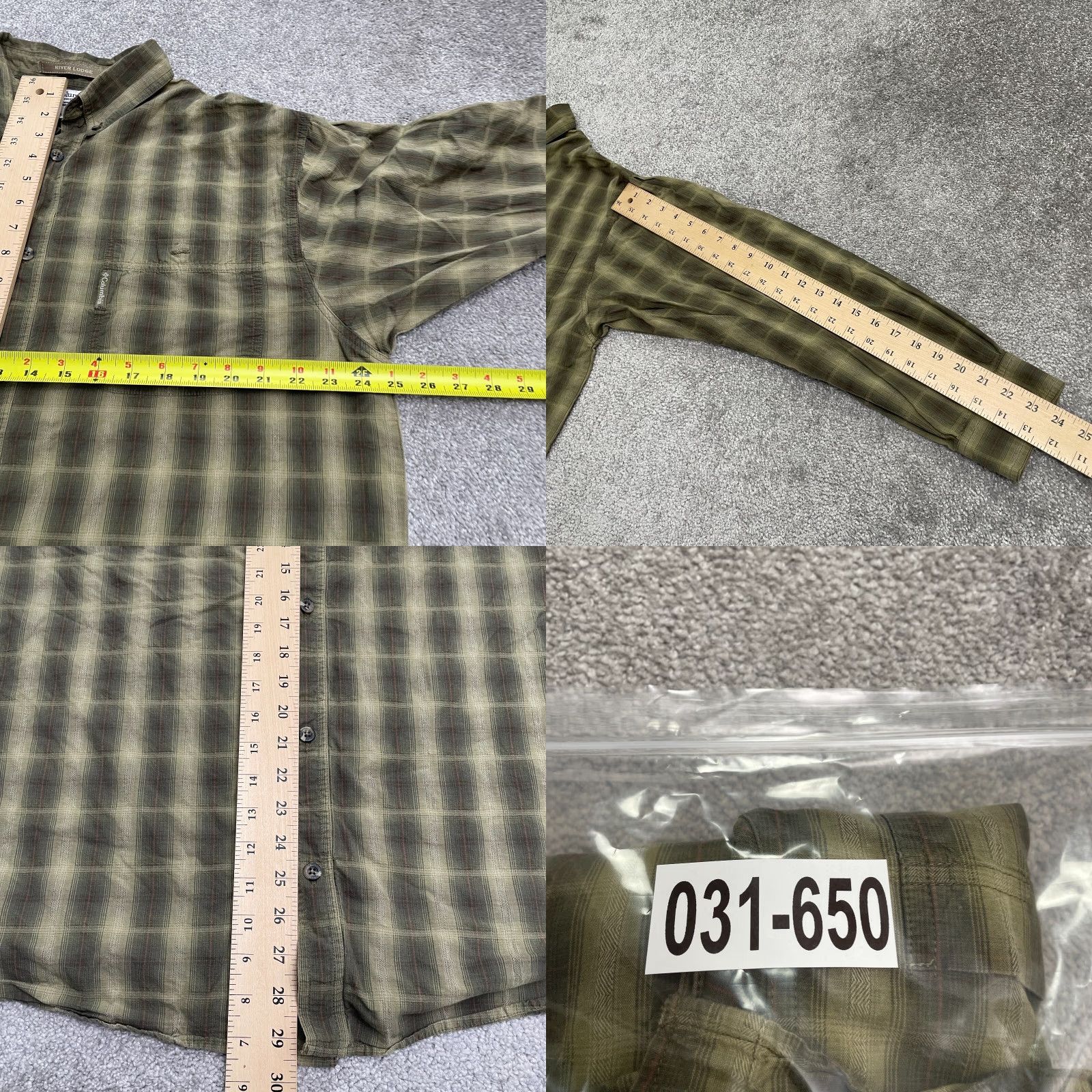 Vintage VINTAGE Columbia River Lodge Shirt Mens L Green Plaid Long Sleeve Size US L / EU 52-54 / 3 - 8 Thumbnail