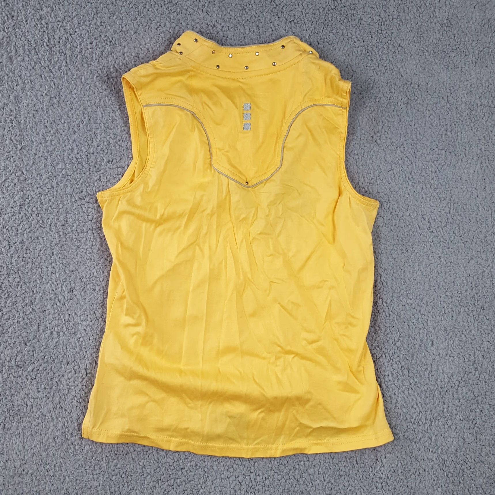Vintage VINTAGE Jamie Sadock Yellow Sleeveless Collared Women's Small Tennis Golf Polo Shirt 90s Retro Size S / US 4 / IT 40 - 5 Thumbnail