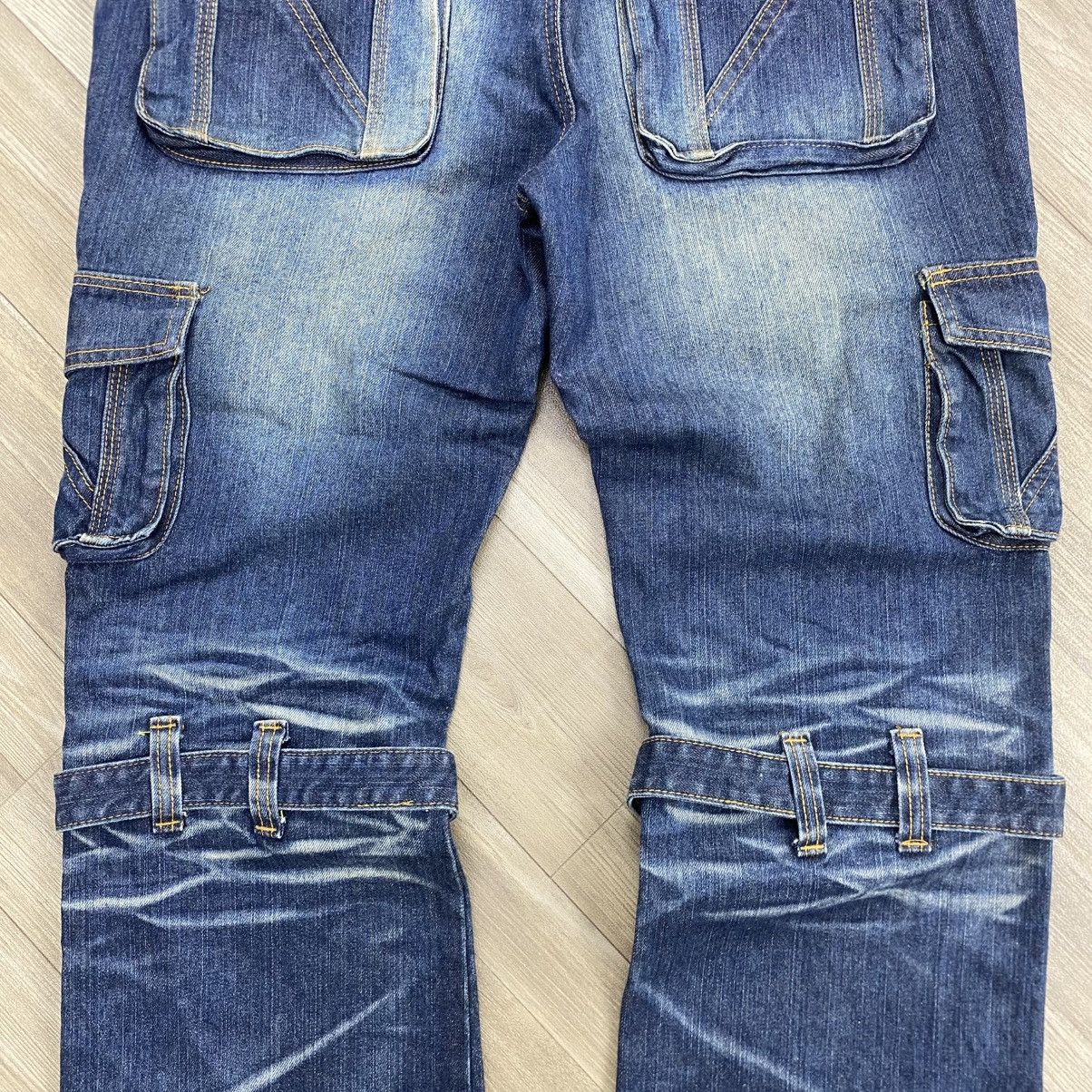 Japanese Brand 2000s Tornado Mart Lgb Goa Faded Bondage Flared Jeans Y2K Size US 32 / EU 48 - 11 Thumbnail