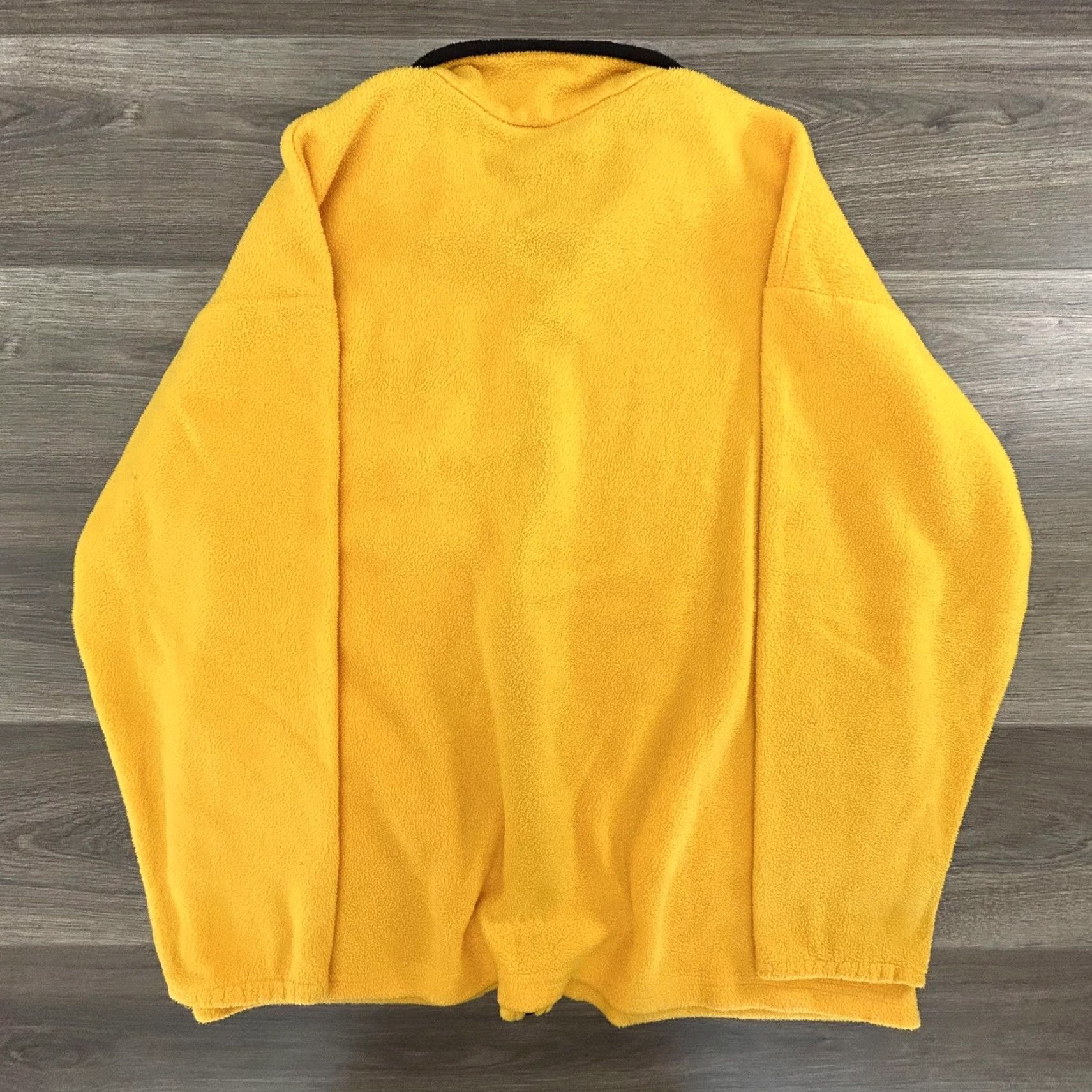 Tommy Hilfiger VINTAGE Tommy Hilfiger Sports Jacket Mens Large Full Zip Fleece Yellow Black Embroidered Logo Zip Pockets Casual Outdoor 90s Sports Mens Size US L / EU 52-54 / 3 - 5 Thumbnail