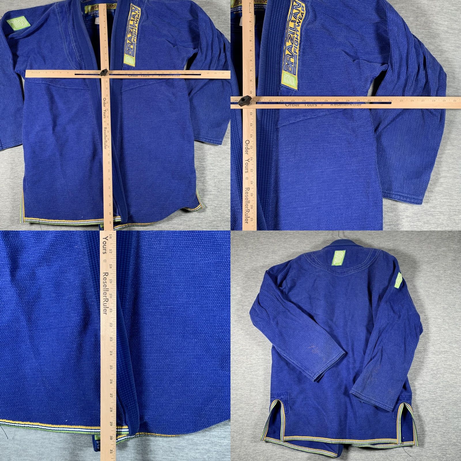 Vintage Brazilian Fightwear Jacket Mens L Blue Jiu Jitsu Gi Kimono Uniform Size US L / EU 52-54 / 3 - 8 Thumbnail