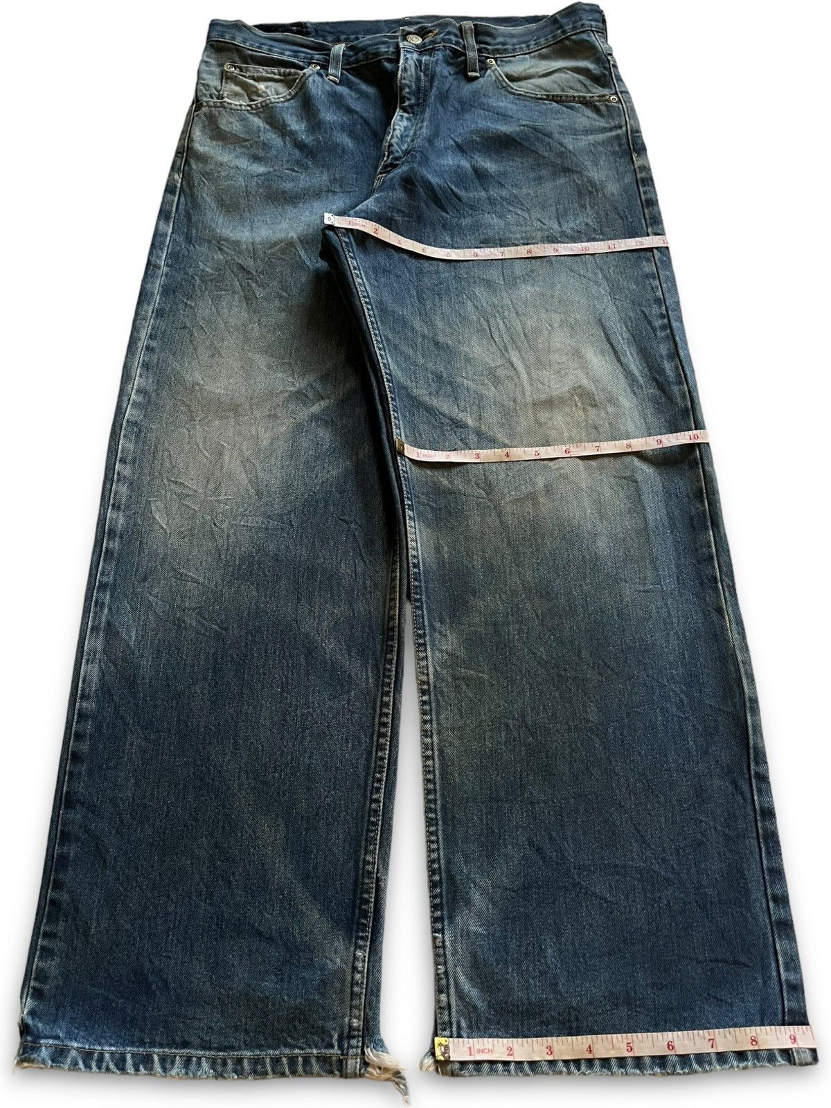 Japanese Brand Vintage Japanese Brand Mud Wash Distressed Baggy Jeans Size US 34 / EU 50 - 13 Thumbnail