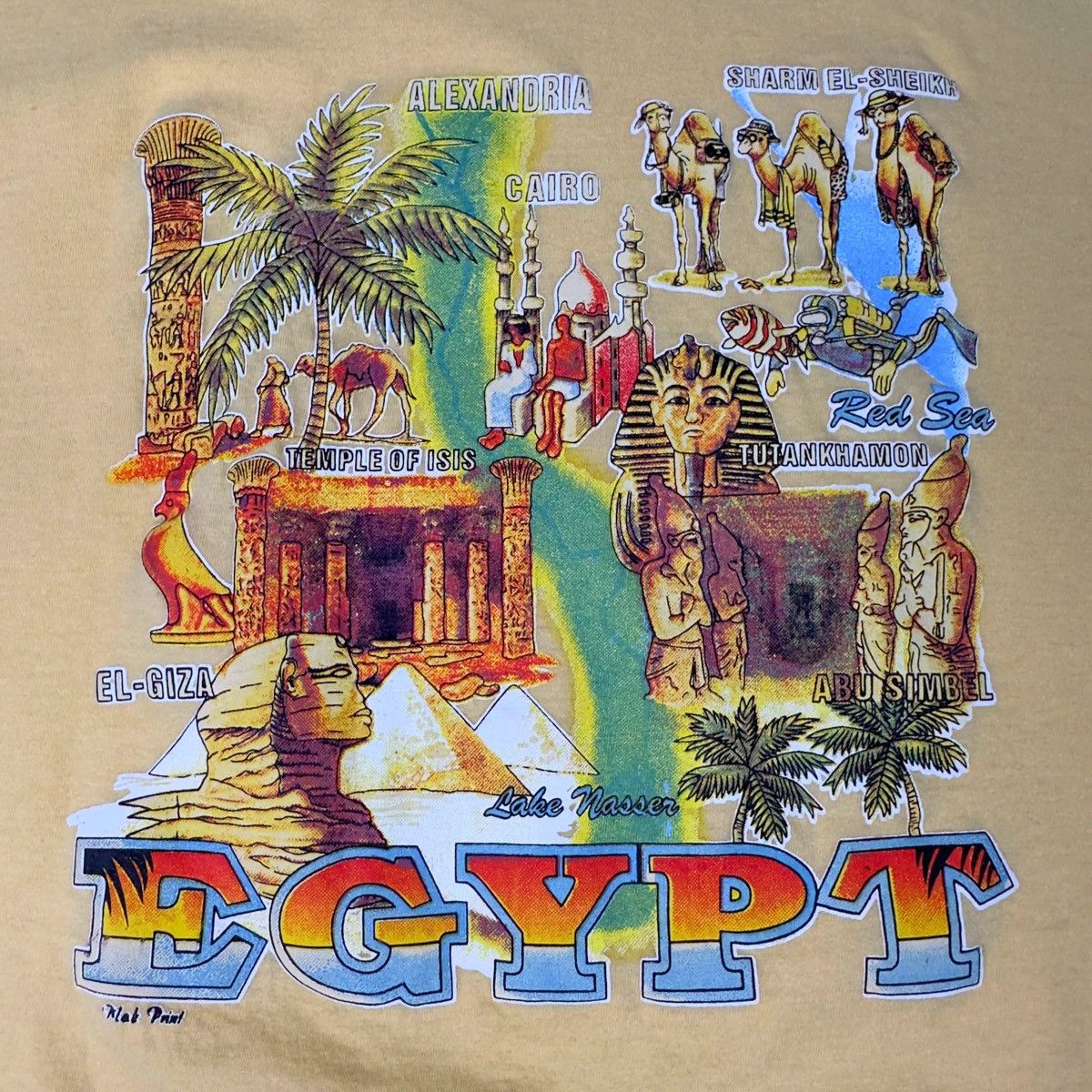 Vintage Vintage 90s Egypt Souvenir Mens Sphinx Pyramid Tee Size US L / EU 52-54 / 3 - 2 Thumbnail