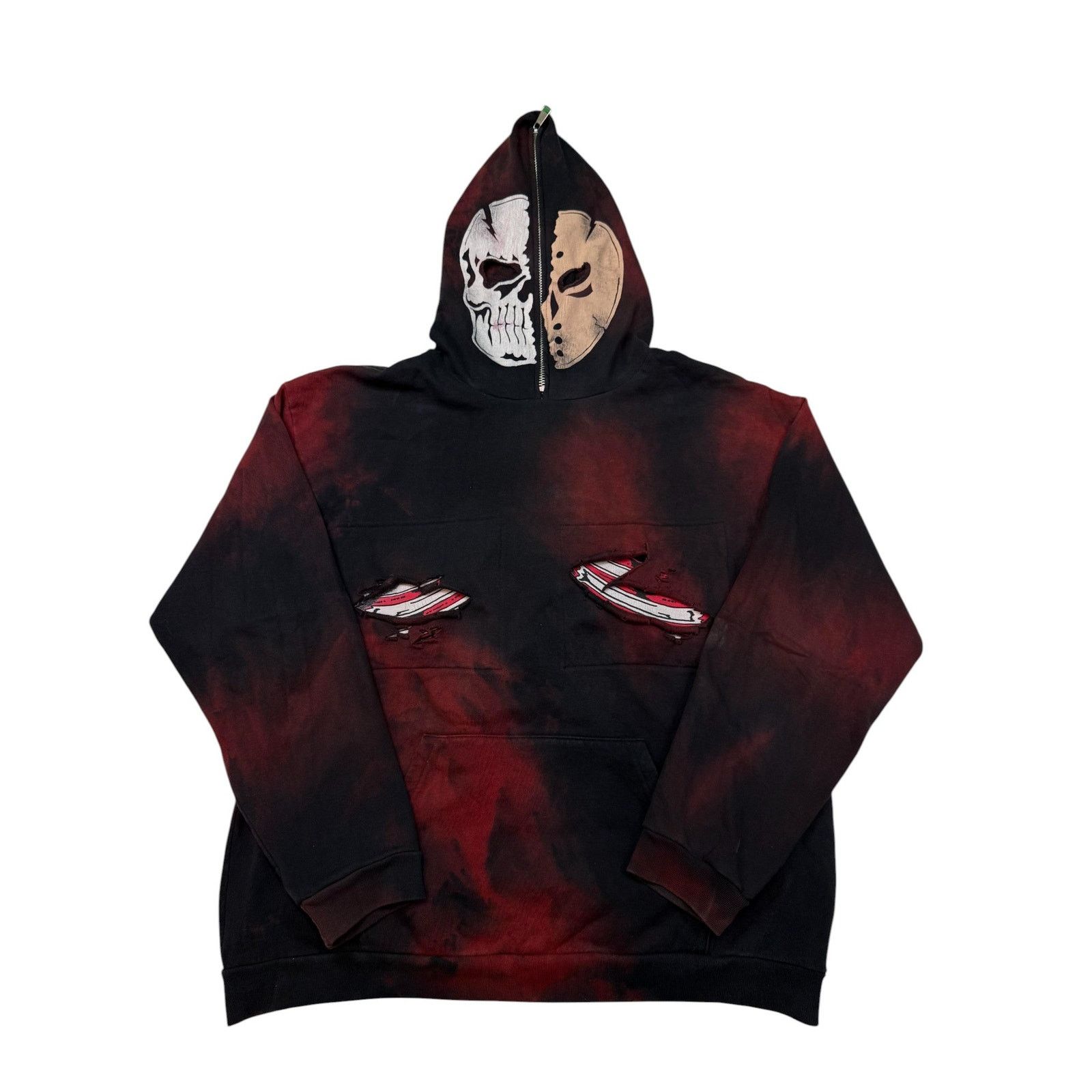 Warren Lotas Warren Lotas Red & Black Zip Hoodie Size XXL / US 16-18 / IT 52-54 - 1 Thumbnail
