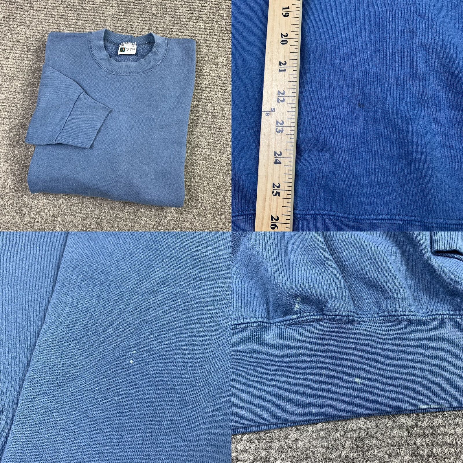 ESPIRIT VINTAGE Pro Spirit Sweatshirt Crewneck 2XL Blue Mens Vintage 90s Made USA Grunge Lounge Wear Size US XXL / EU 58 / 5 - 8 Thumbnail