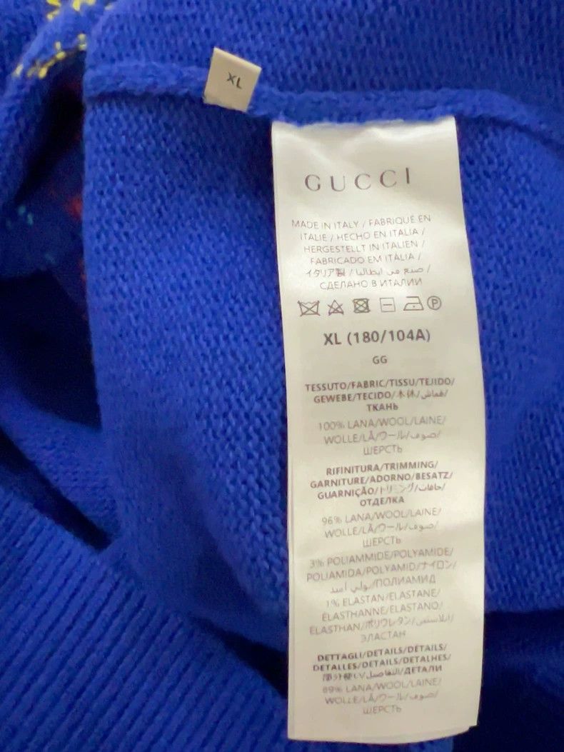 Gucci Gucci Gucci I Love You" colorful letter design blue sweater Size US XL / EU 56 / 4 - 5 Thumbnail