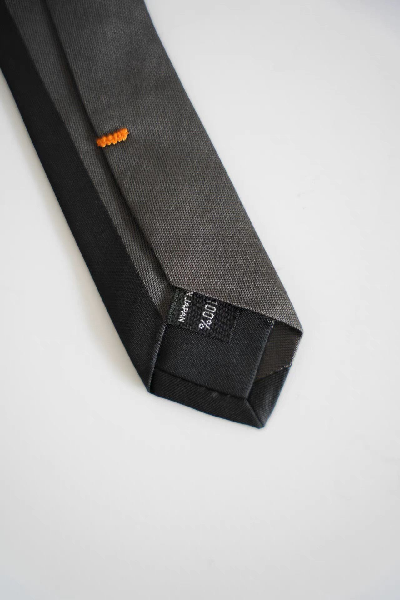 Yohji Yamamoto Yohji Yamamoto Black & Gray Color Block Silk Tie K4 Size ONE SIZE - 3 Thumbnail