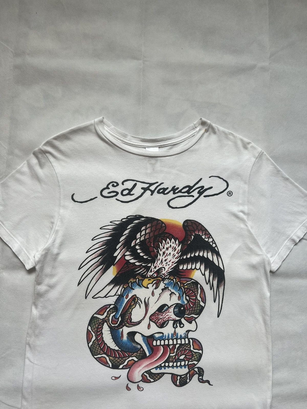 Christian Audigier Vintage Ed Hardy By Christian Audigier Eagle Skull Shirt Size S / US 4 / IT 40 - 4 Thumbnail