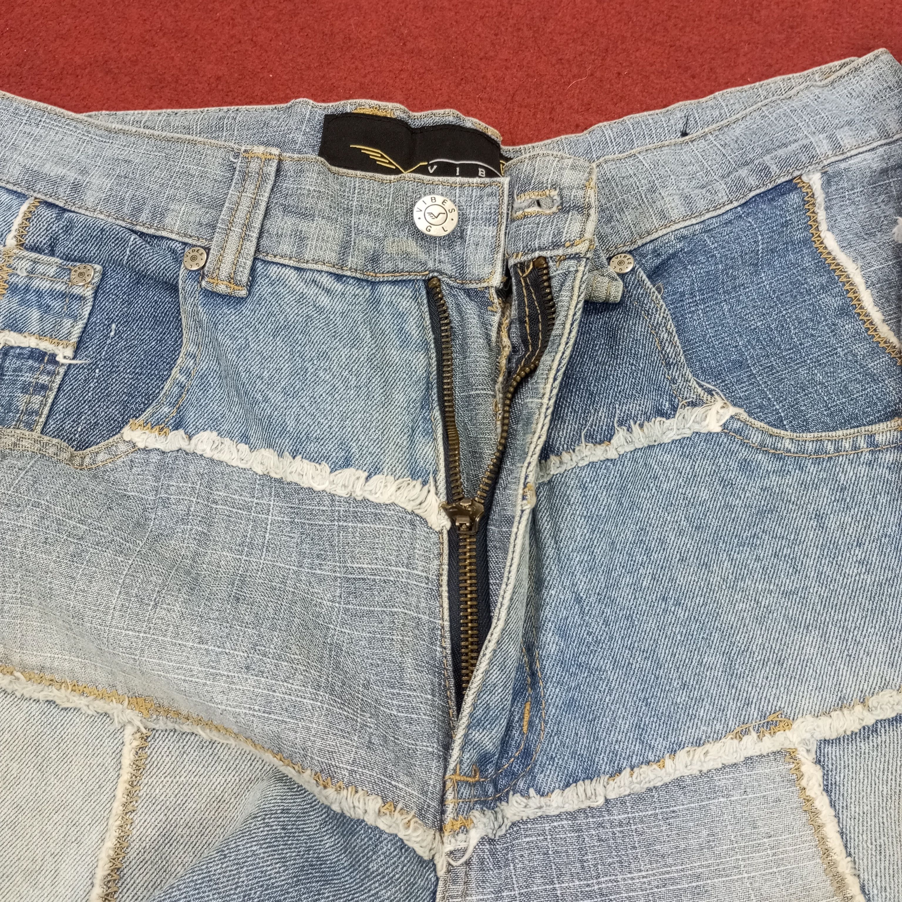 VIBE Vibes Gold Label Rare Fashion Patchwork Style Jeans Size US 34 / EU 50 - 12 Thumbnail