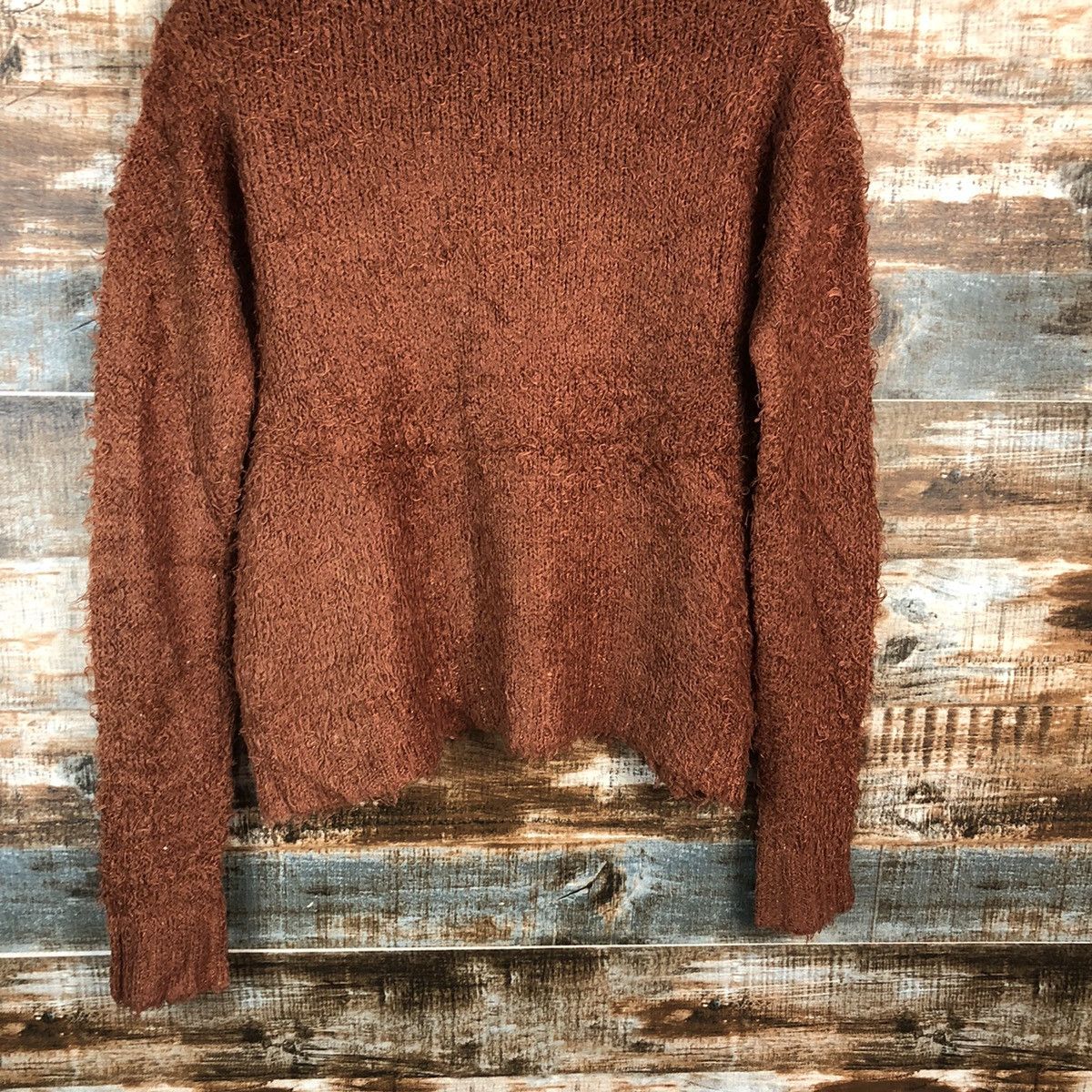 Japanese Brand DLL Creer Brown shaggy fur vintage Knitwear #C056 Size M / US 6-8 / IT 42-44 - 14 Thumbnail
