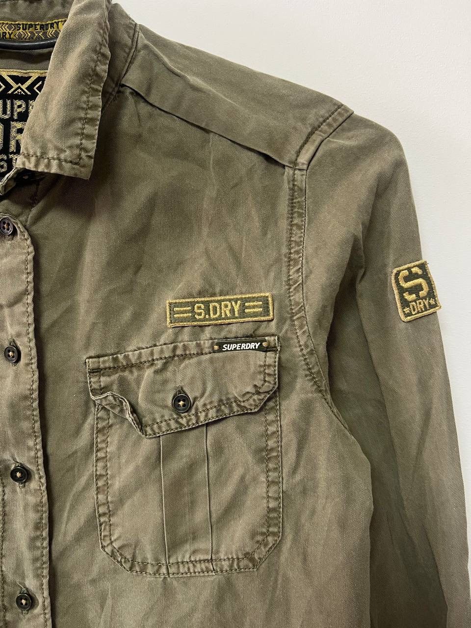 Superdry Vintage Super Dry Military Army Jacket Green US 2 EU 34 Size XS / US 0-2 / IT 36-38 - 8 Thumbnail