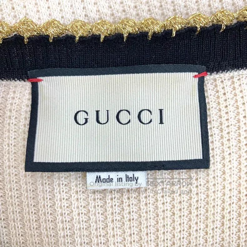 Gucci Gucci Beige flower and bird embroidery cashmere round-neck Size S / US 4 / IT 40 - 5 Thumbnail