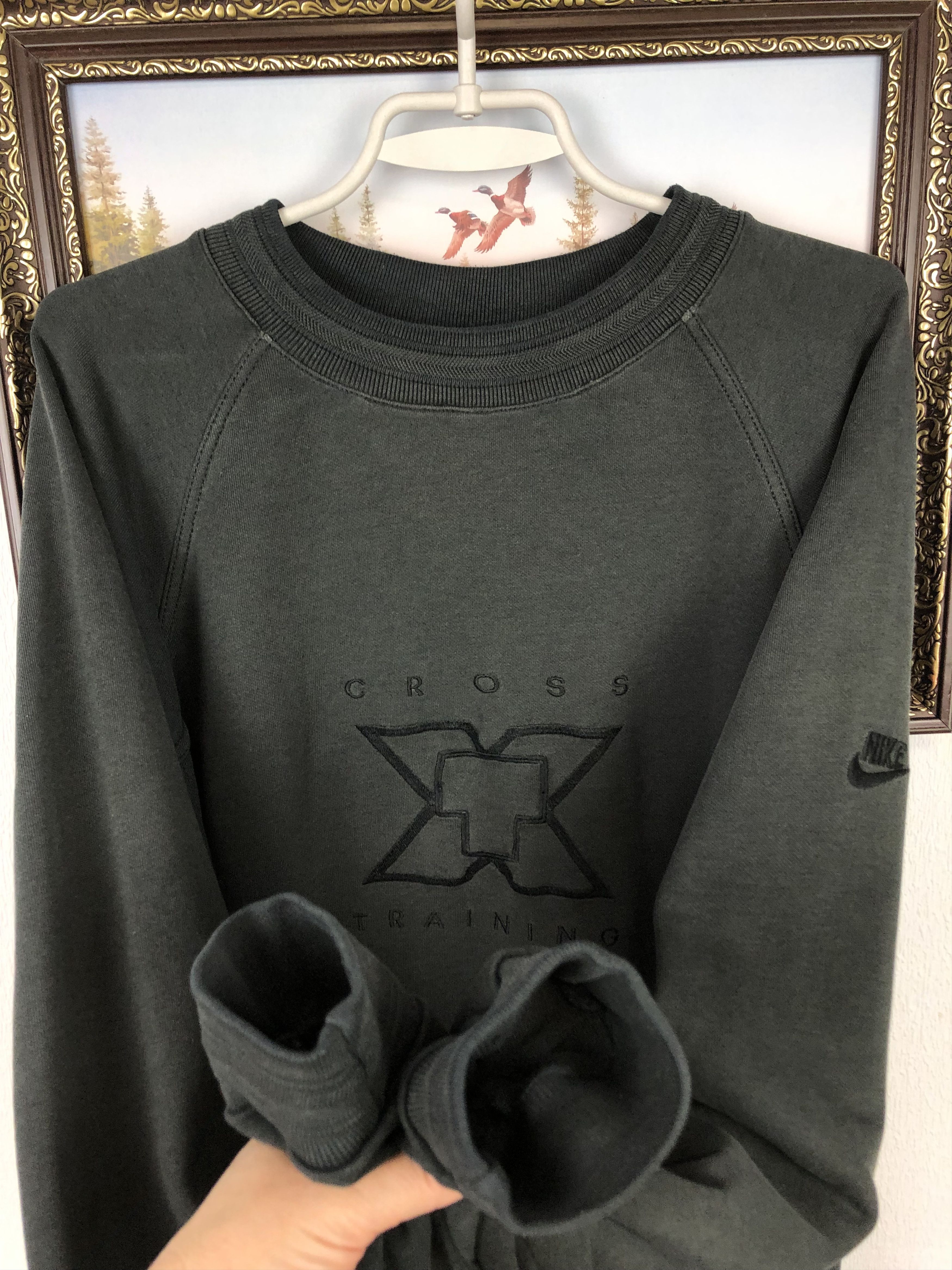 Nike Vintage 90's Nike Cross Training Sweatshirt Big Swoosh Logo Size US L / EU 52-54 / 3 - 5 Thumbnail