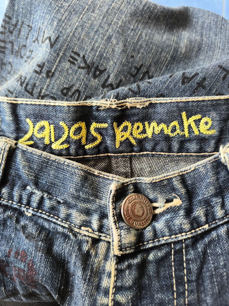 If Six Was Nine × Japanese Brand × Le Grande Bleu (L.G.B.) 291295 Remake Poems Jeans Size US 31 - 7 Thumbnail