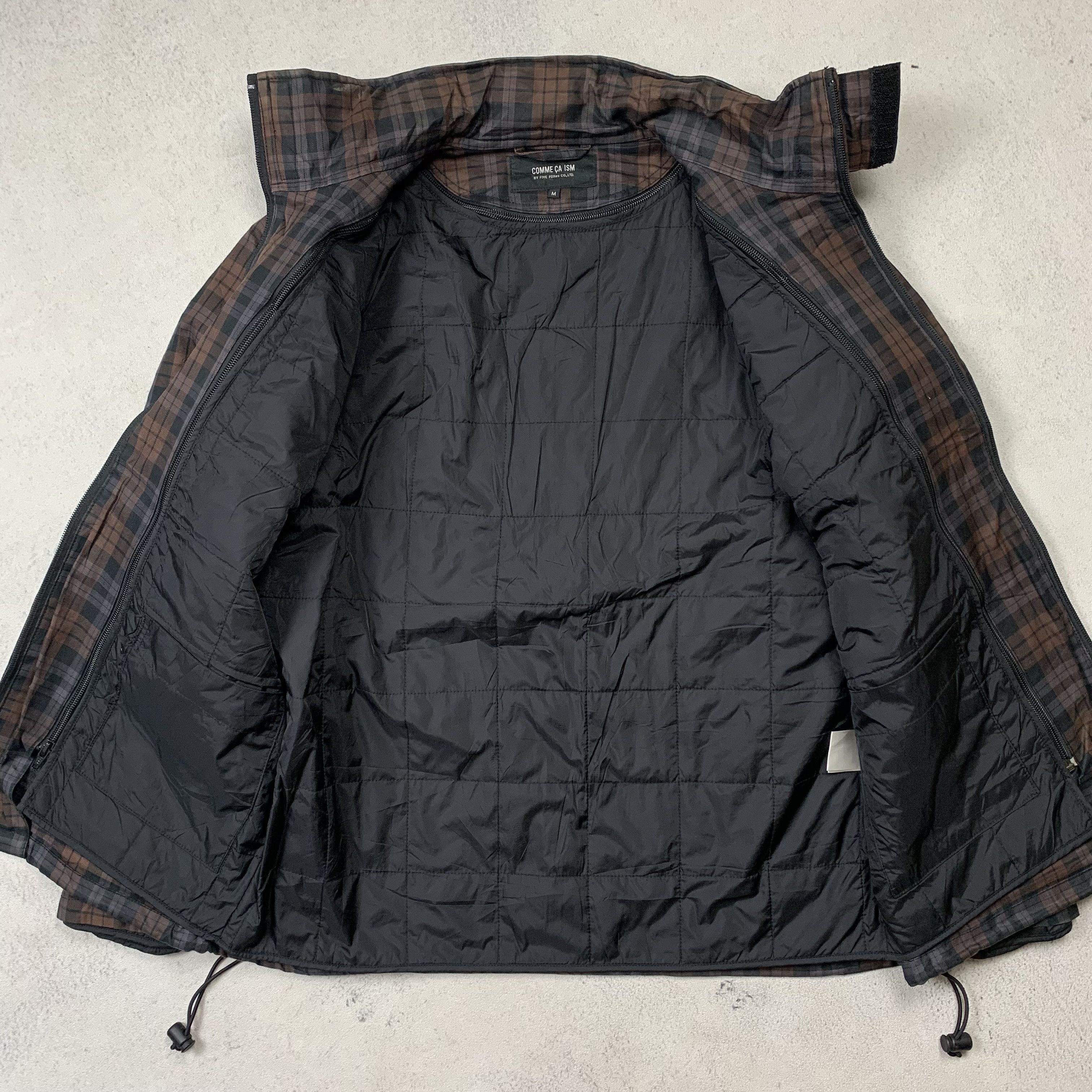 Comme Ca Ism Hunting Jacket Multi Pocket Plaid Utility