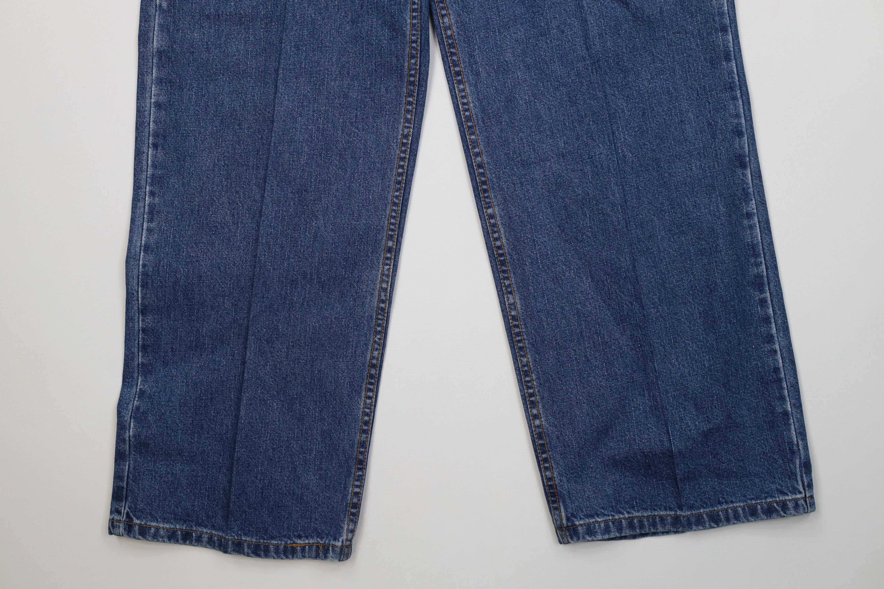 Levi's Vintage 90s Levis Flared Wide Leg Denim Jeans Blue Cotton Size 28" / US 6 / IT 42 - 4 Thumbnail
