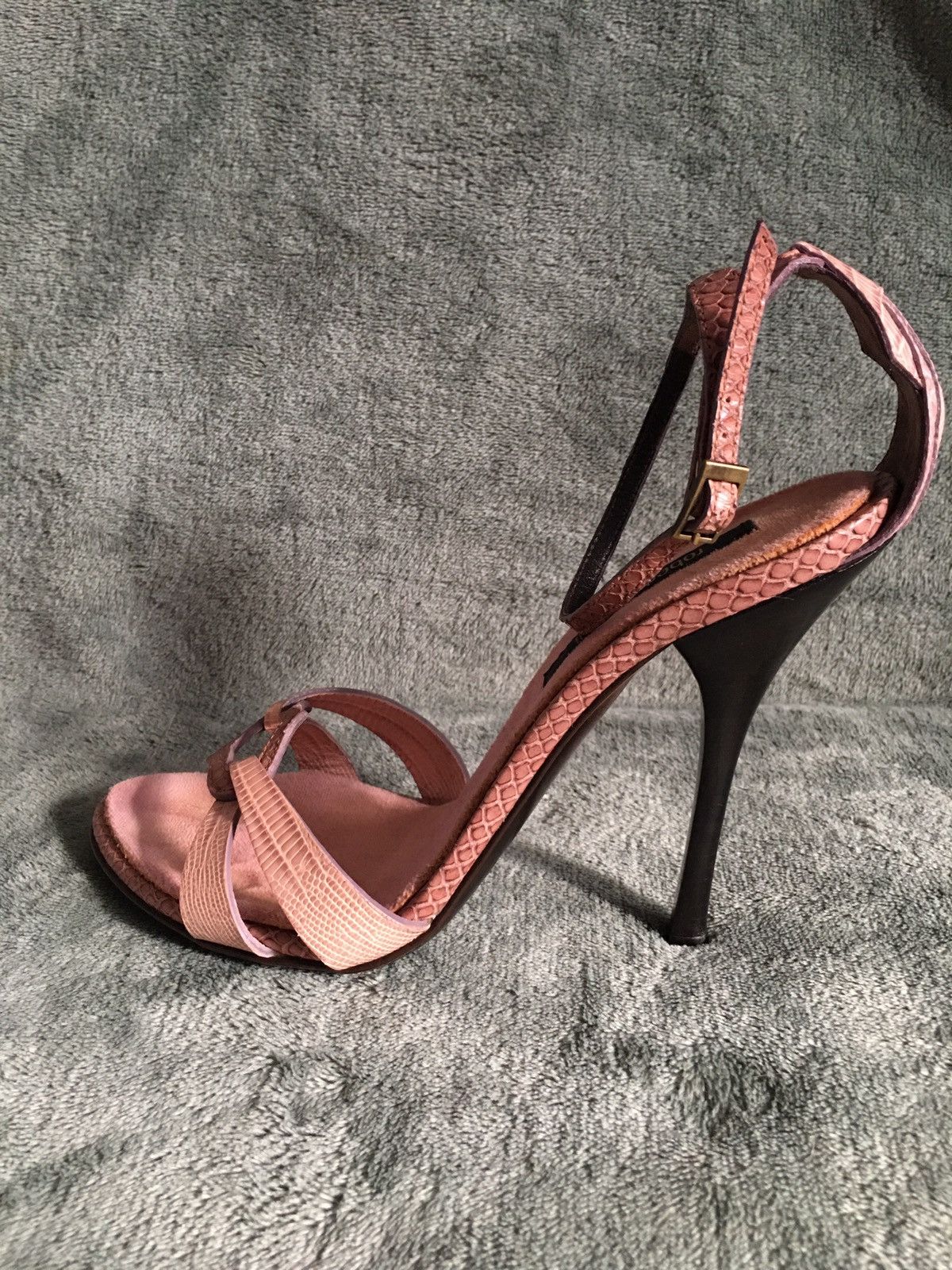 Roberto Cavalli Roberto Cavalli Snakeskin Strappy Leather Heels Sandals EU37 Size US 7 / IT 37 - 2 Thumbnail