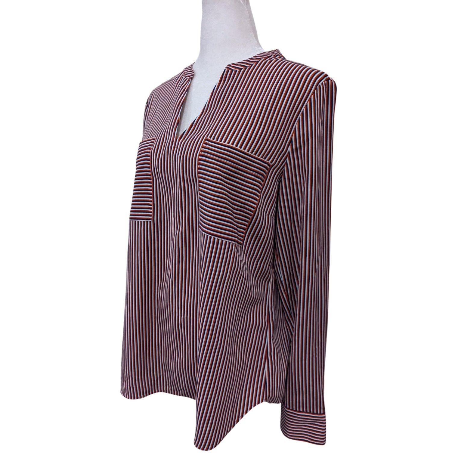 Other Cabi Franklin Red Blue Striped Blouse Small Size S / US 4 / IT 40 - 3 Thumbnail