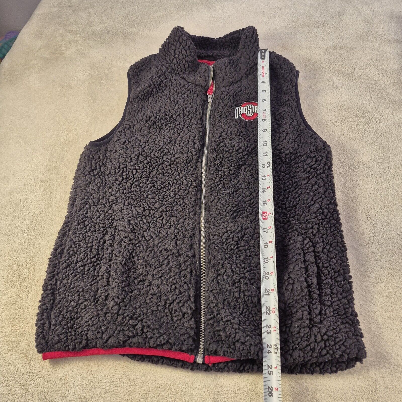 & Other Stories Ohio State OSU Buckeyes Full-Zip Sherpa Vest Size L Black Size US L / EU 52-54 / 3 - 2 Thumbnail