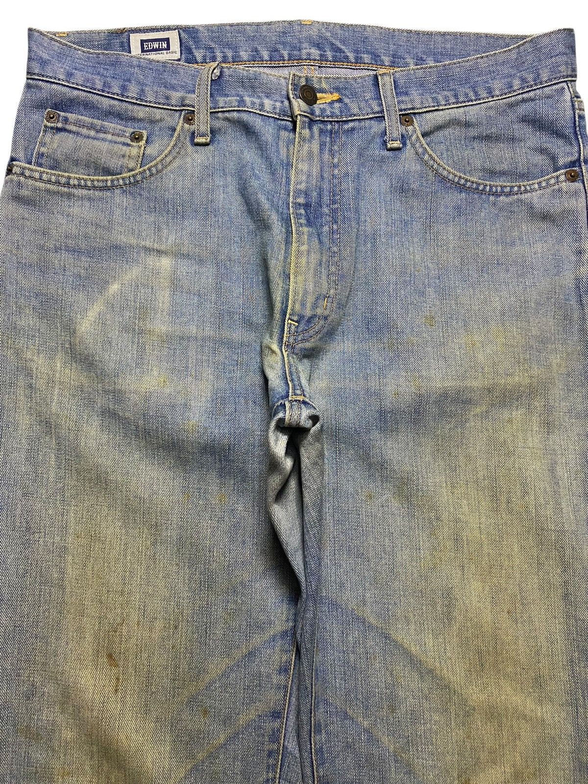 Edwin Vintage Edwin 407 Grunge Blue Wash Distressed Jeans Size US 34 / EU 50 - 3 Thumbnail