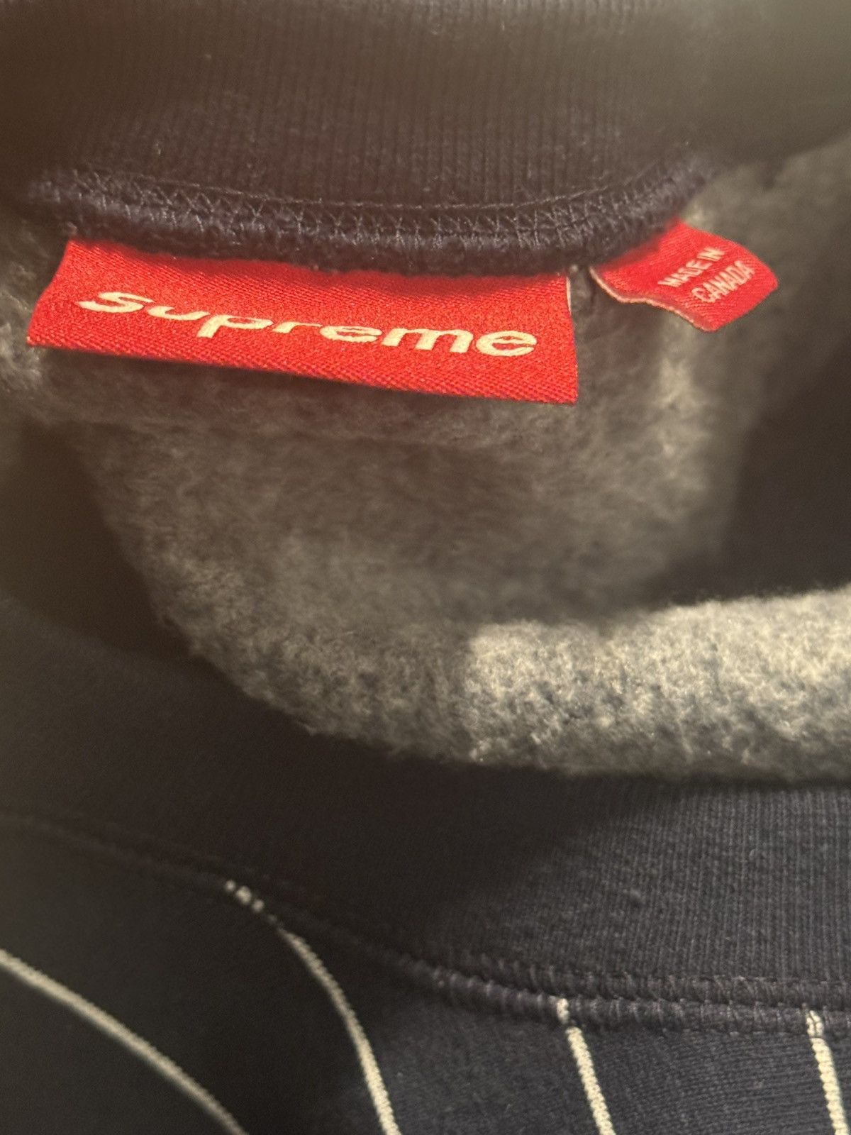 Supreme Supreme Pinstripe Crewneck Size US M / EU 48-50 / 2 - 5 Thumbnail