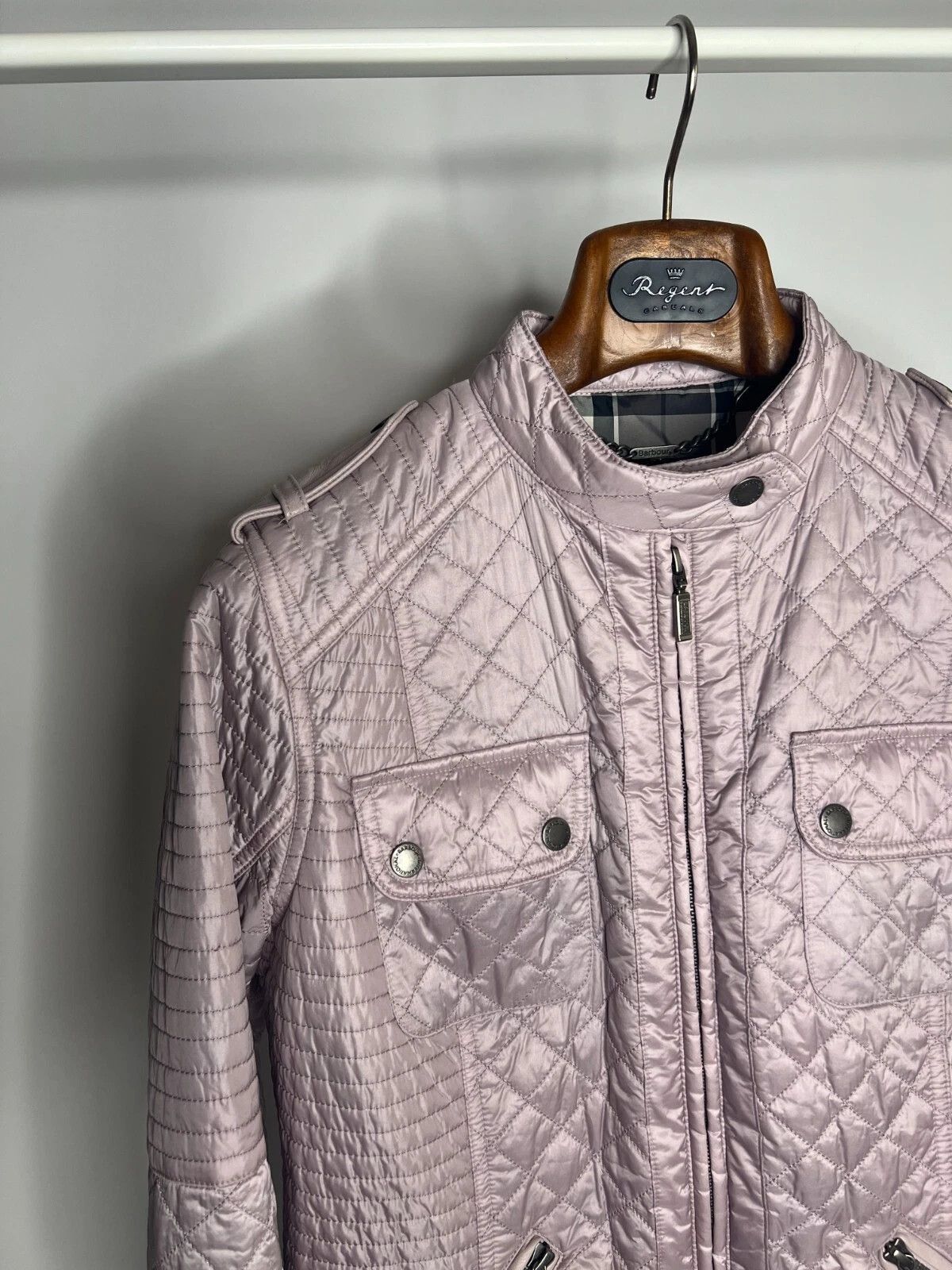 Barbour Barbour International Kleeton Quilted Pink Jacket Size XL / US 12-14 / IT 48-50 - 2 Thumbnail