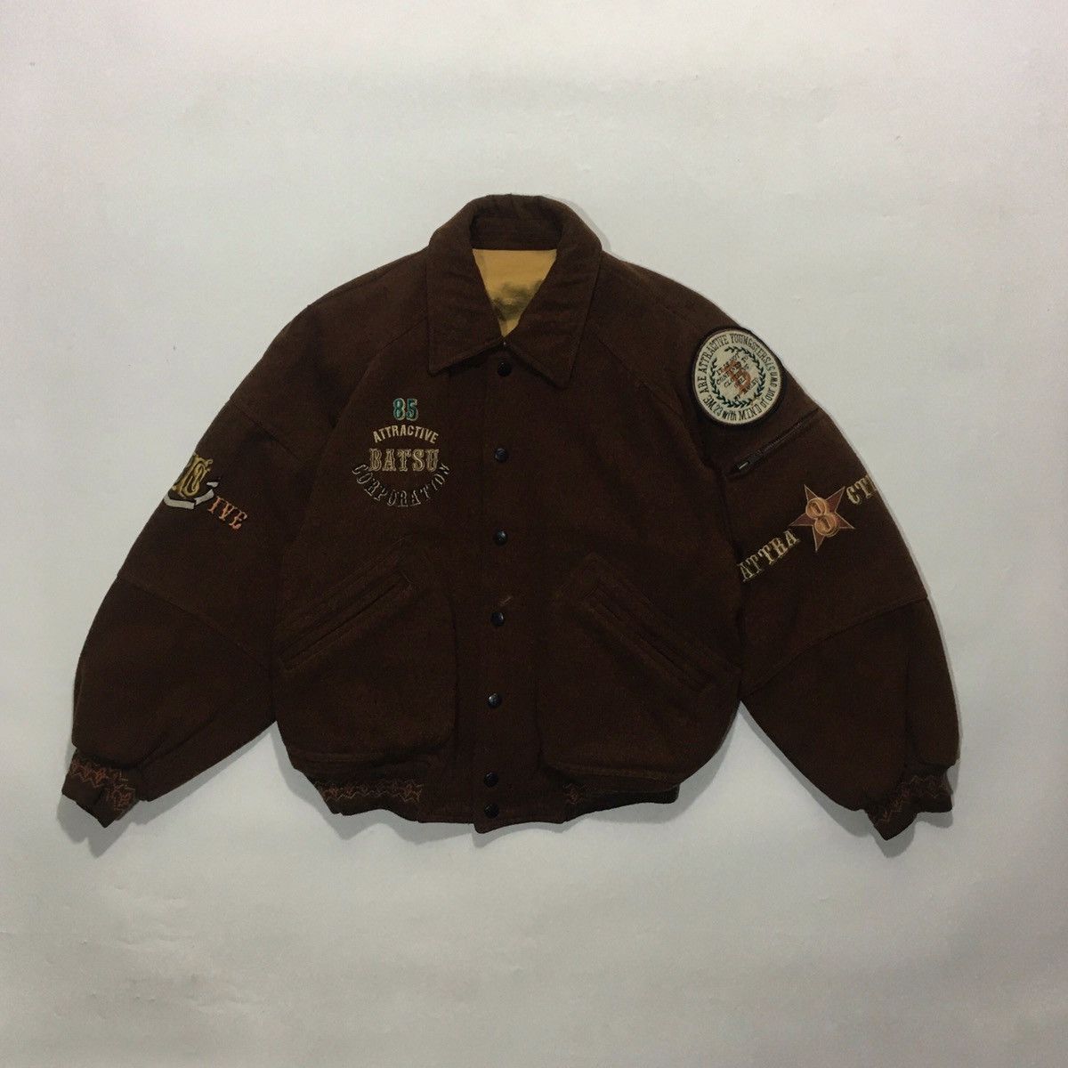 Japanese Brand Vintage Japanese Brand Batsu Co Ltd Varsity Jacket