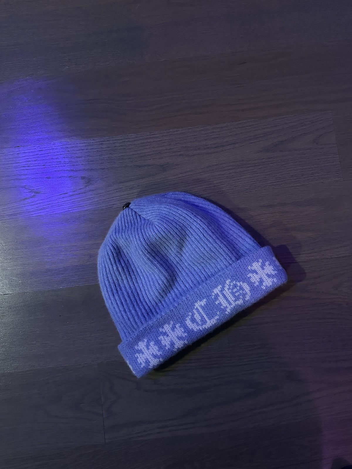 image of Chrome Hearts Beanie in Blue, Men's