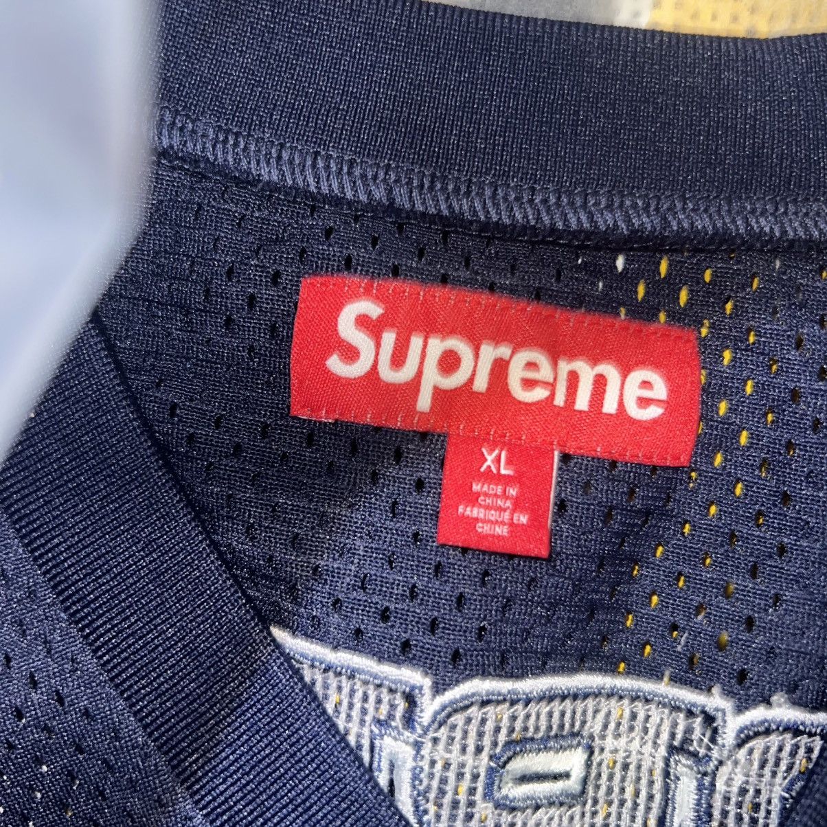 Supreme In-Hand Supreme Sequin Football Jersey Navy Size Extra