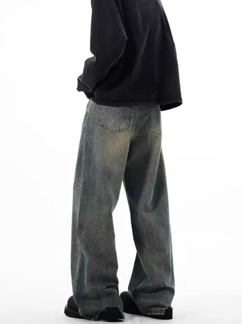VIBE vintage high street casual straight wide leg jeans Size US 34 / EU 50 - 8 Thumbnail