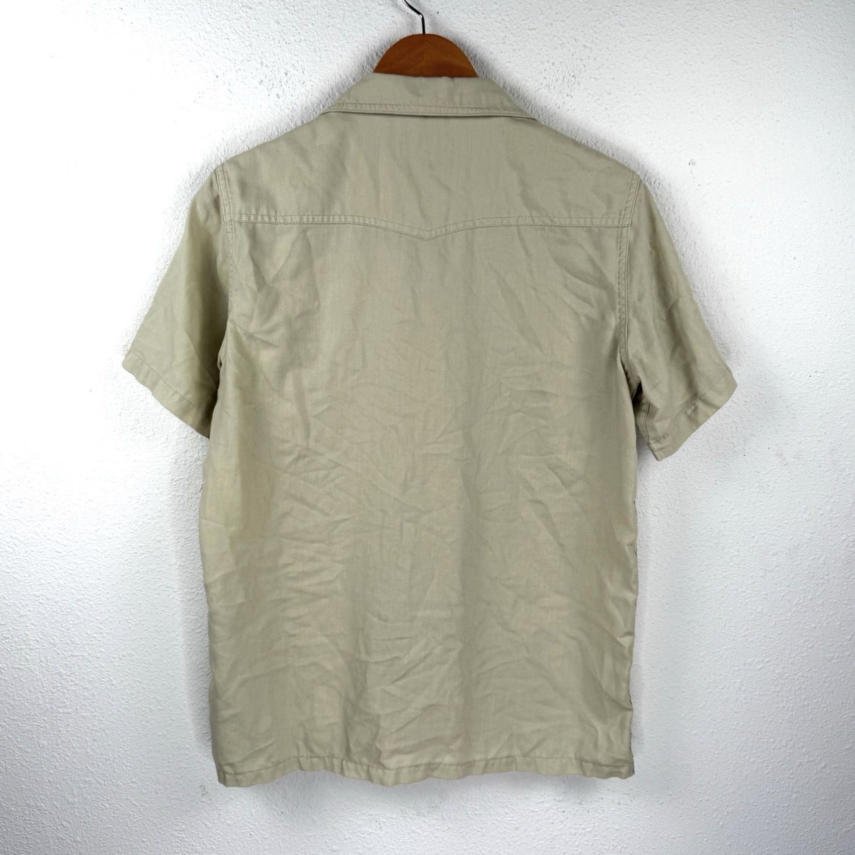 Vintage VINTAGE Seager Grit Co Shirt Mens Small Short Sleeve Button Down Beige Amarillo Western Size US S / EU 44-46 / 1 - 8 Thumbnail