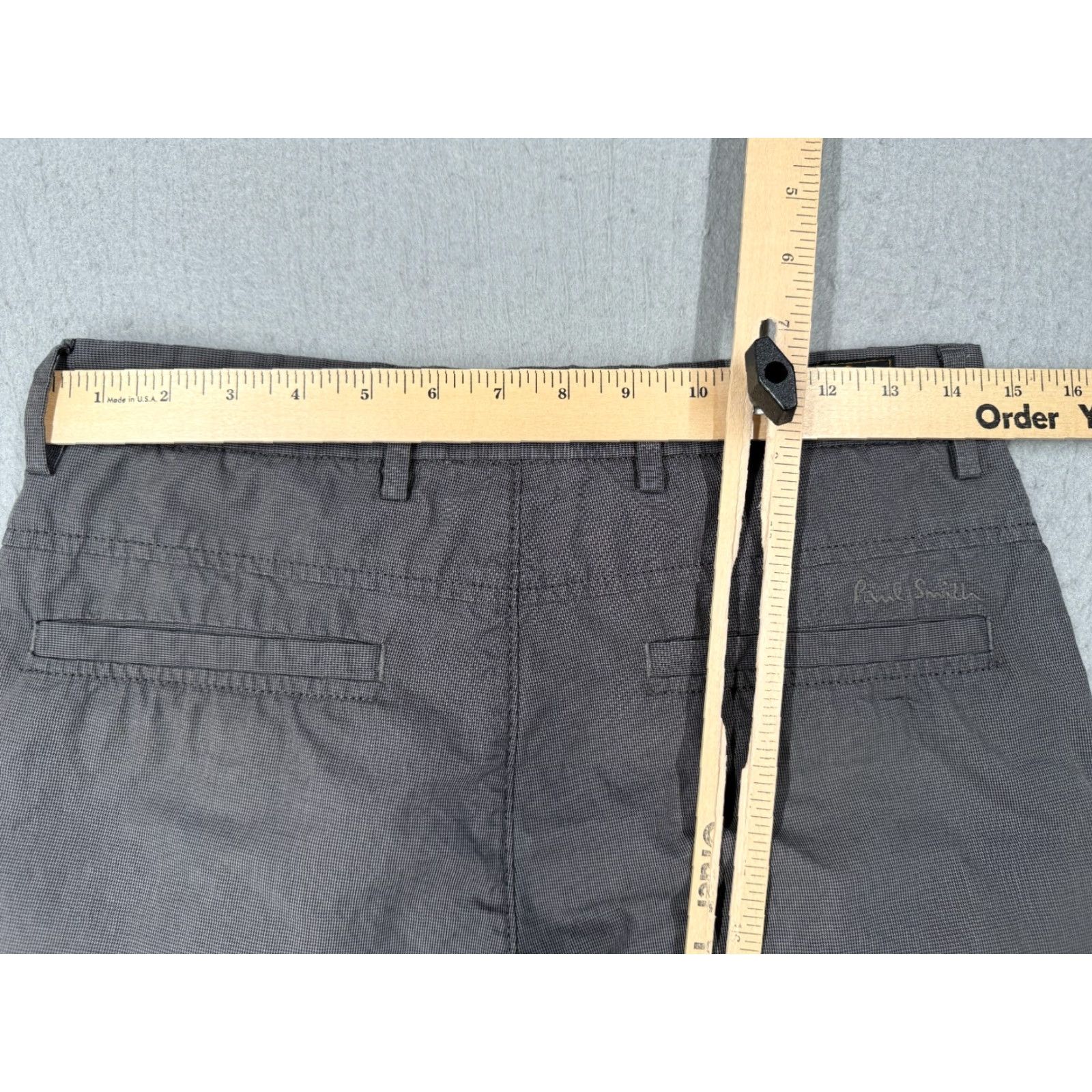 Paul Smith VINTAGE Paul Smith Chinos Pants Men 30 Regular Fit Flat Front Cotton Gray Geometric Retro Size US 30 / EU 46 - 6 Thumbnail