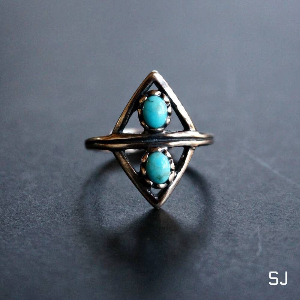 Other Boho Native American Turquoise Serenity Adjustable Sterling Size ONE SIZE - 2 Thumbnail