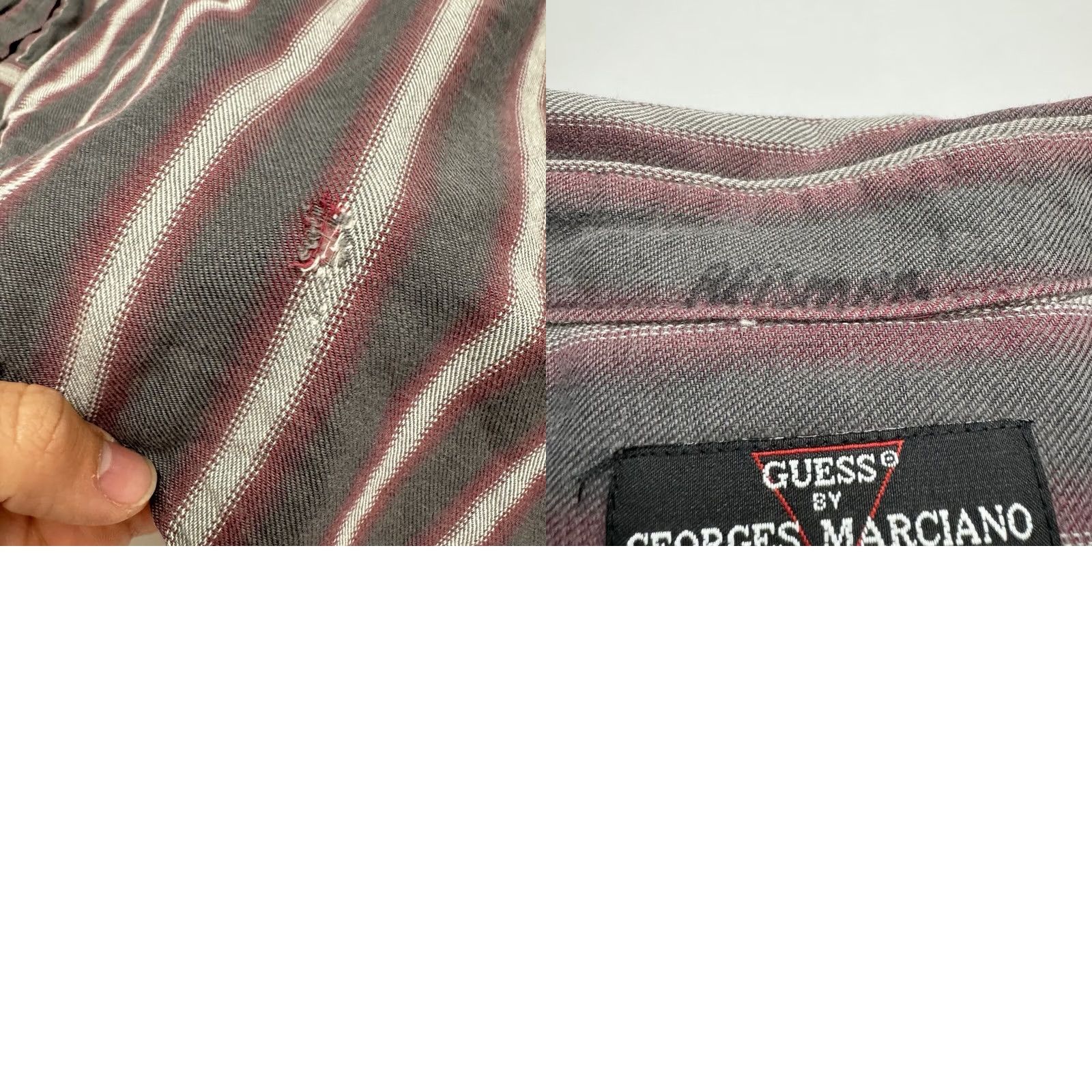 Guess VTG GUESS by Georges Marciano Men's XL Long Sleeve Button Down Made in USA Shirt Multicolor Striped Button-Up USA Mens XL Size US XL / EU 56 / 4 - 8 Thumbnail