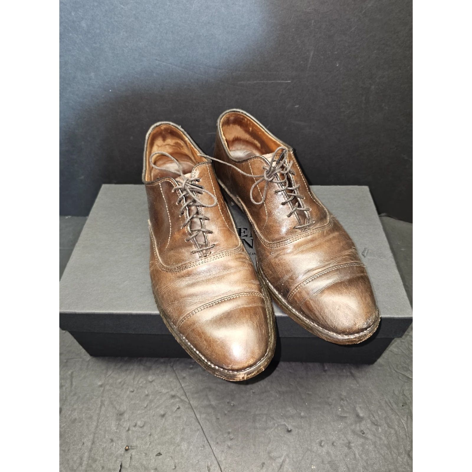 Allen Edmonds Allen Edmonds Park Ave Cap Toe Oxfords Mens Dress Shoes Size 10 D Brown Mahogany Brown (Vintage) Size ONE SIZE - 2 Thumbnail