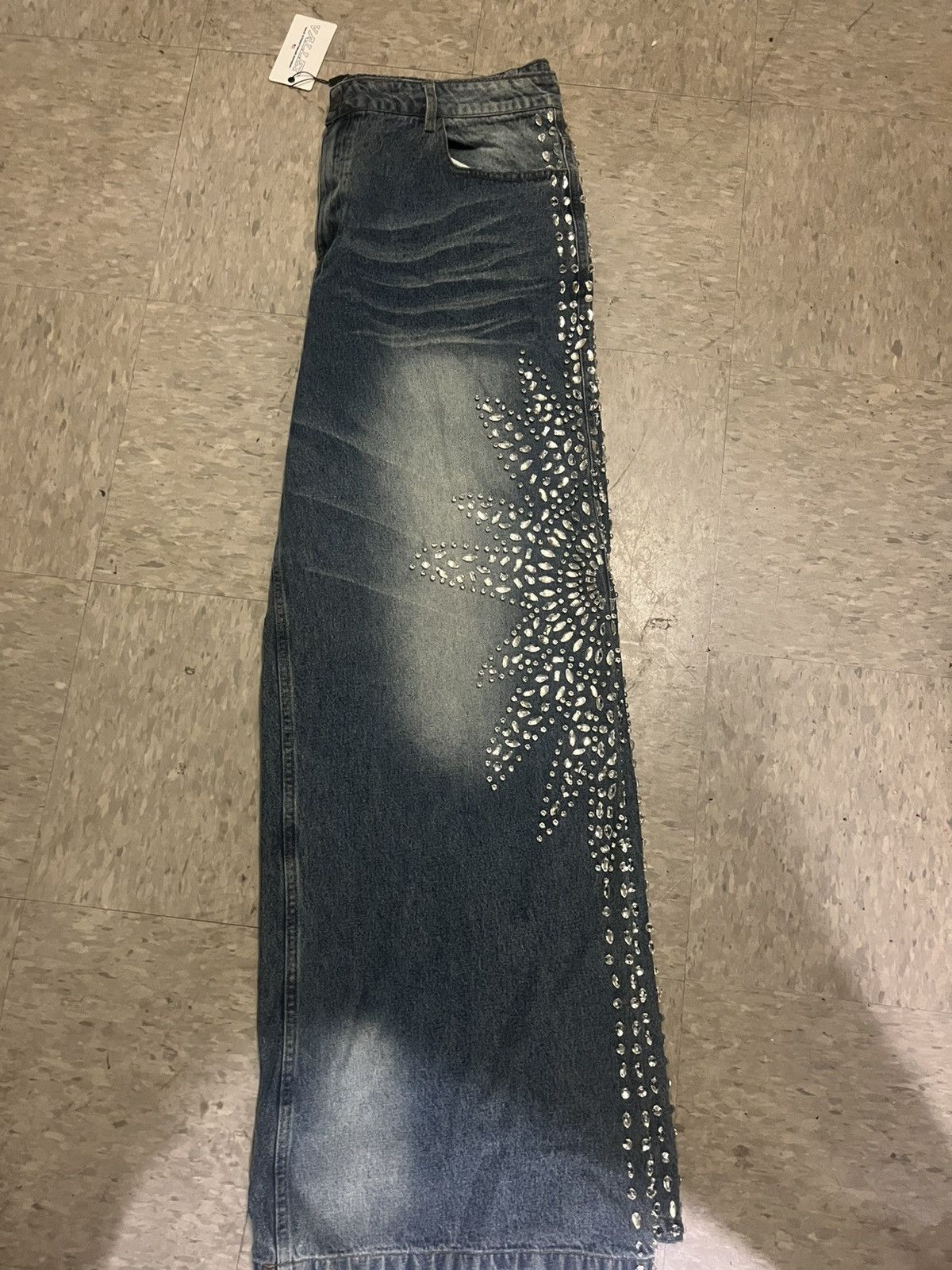 Vale Vale Rhinestone baggy Denim Size US 34 / EU 50 - 3 Thumbnail