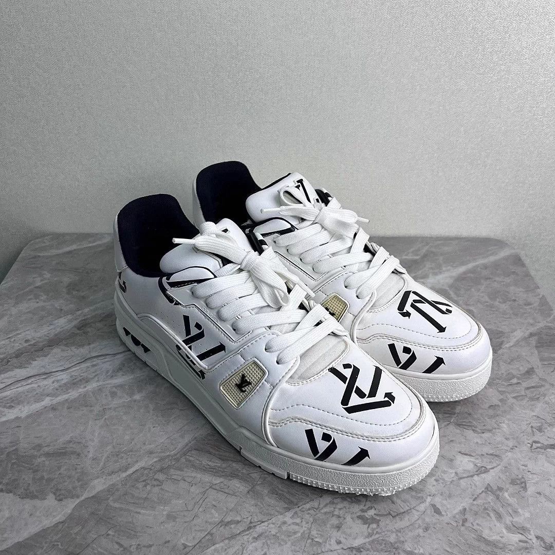 Louis Vuitton LV Trainer Eco Logo Black & White 7/41 Size US 7 / EU 40 - 3 Thumbnail