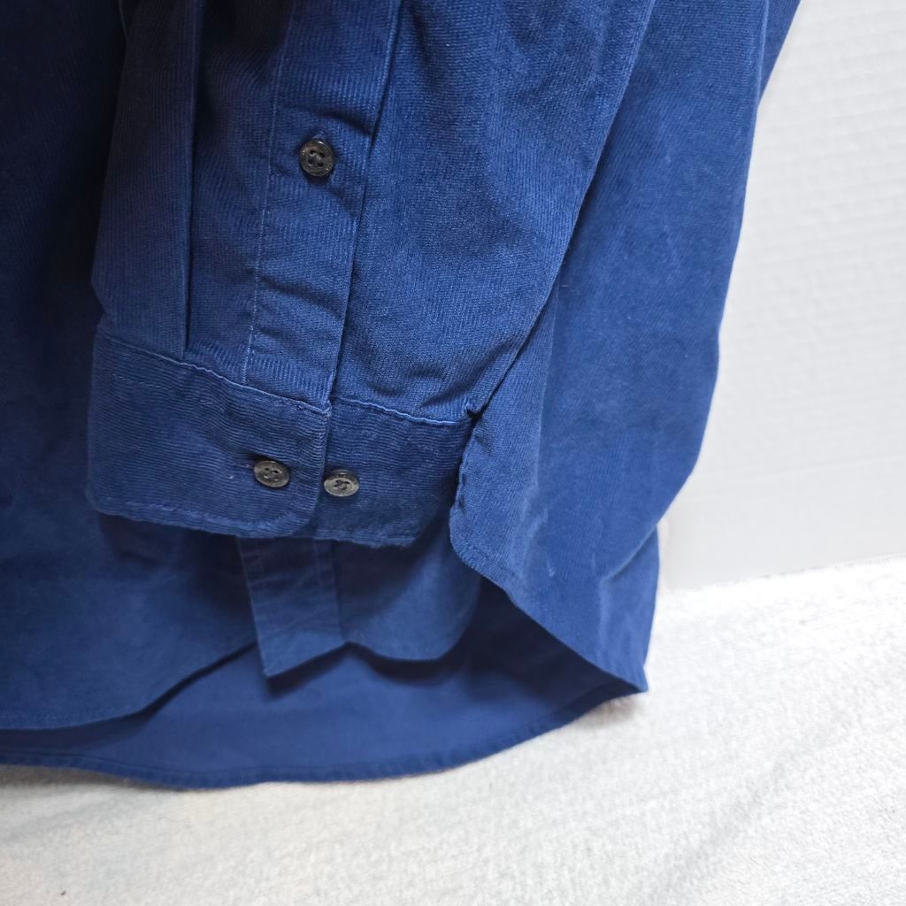 Lands' End Men's Lands' End Blue Corduroy Casual Button Down Shirt L Size US L / EU 52-54 / 3 - 4 Thumbnail