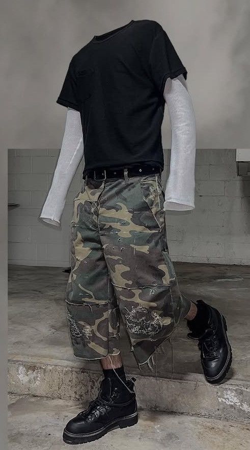 K-Two Studios Ktwo studios repair camo shorts | Grailed