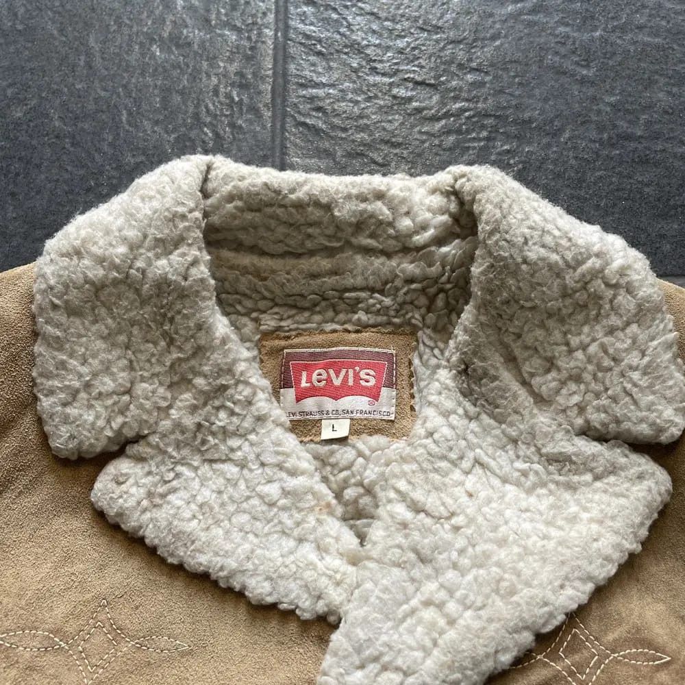 Levi's RARE Vintage Levi's 1960 Leather Sherpa Jacket Size US L / EU 52-54 / 3 - 6 Thumbnail