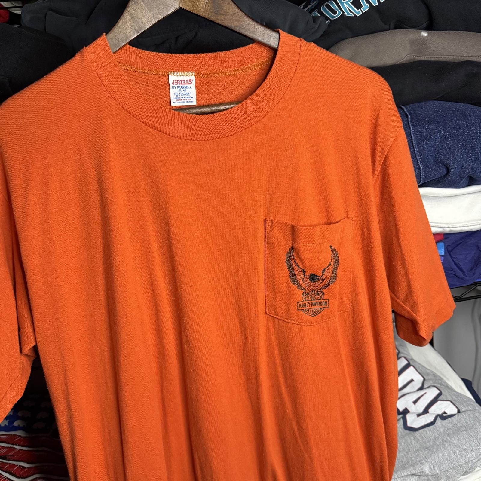 Jerzees Vintage 1980’s Harley Davidson - Z&M Cycle Sales T-shirt Size US XL / EU 56 / 4 - 3 Thumbnail
