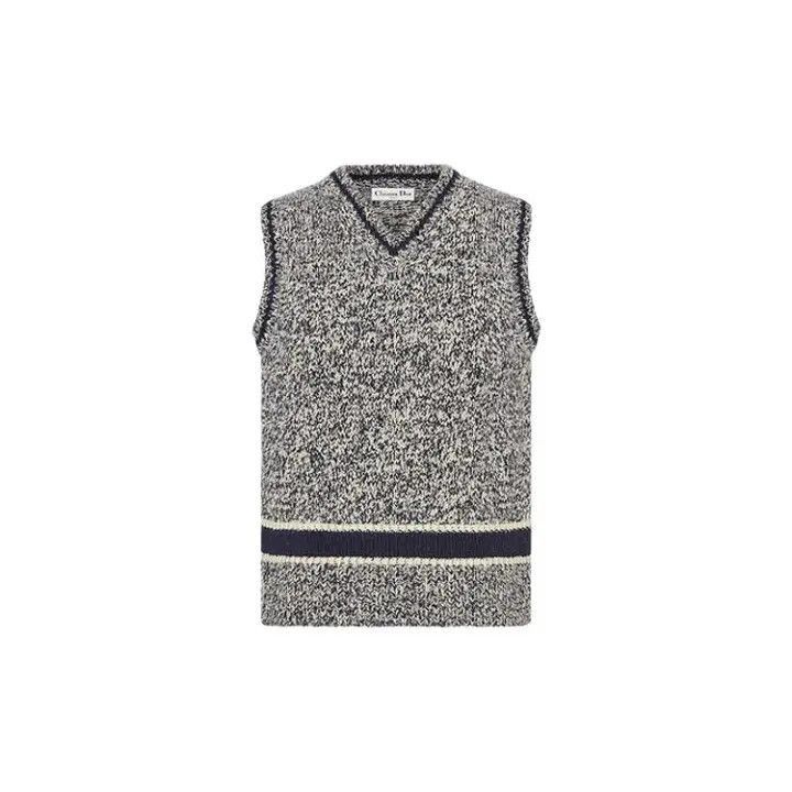 Dior Dior Sleeveless V-Neck Knit Top for Women 0079-2507 Size S / US 4 / IT 40 - 1 Thumbnail