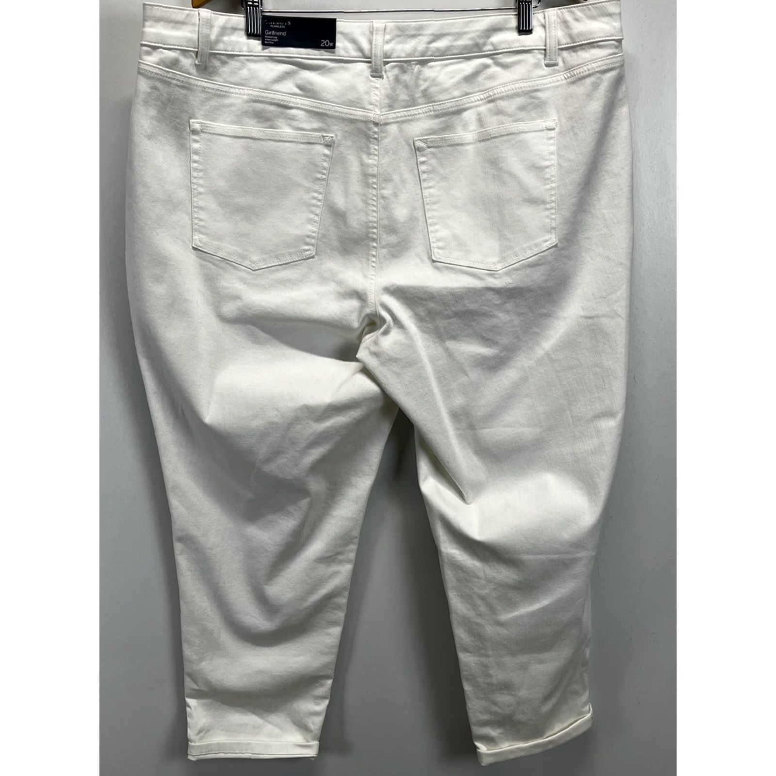 Talbots Talbots Girlfriend Ankle Jeans Plus 20W Women’s White Mid Rise Relaxed Fit Denim Pants Size 42" / US 20 - 3 Thumbnail