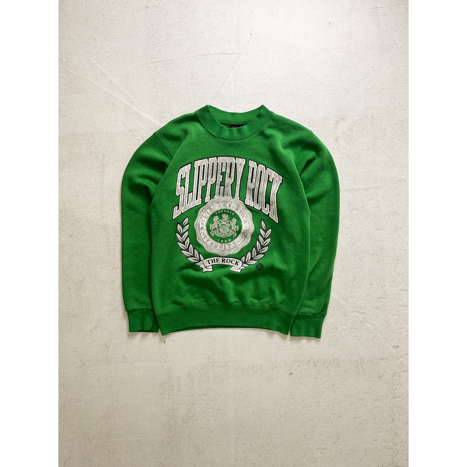 The Unbranded Brand Vintage 80s Slipper Rock Green Sweatshirt - Men's Medium Size US M / EU 48-50 / 2 - 1 Thumbnail