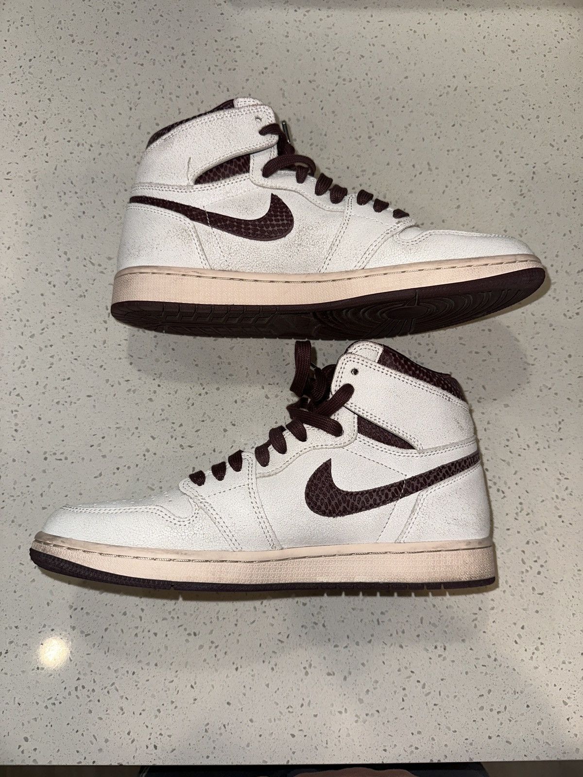image of Jordan 1 A Ma Maniere Shoes in Burgandy, Men's (Size 10)