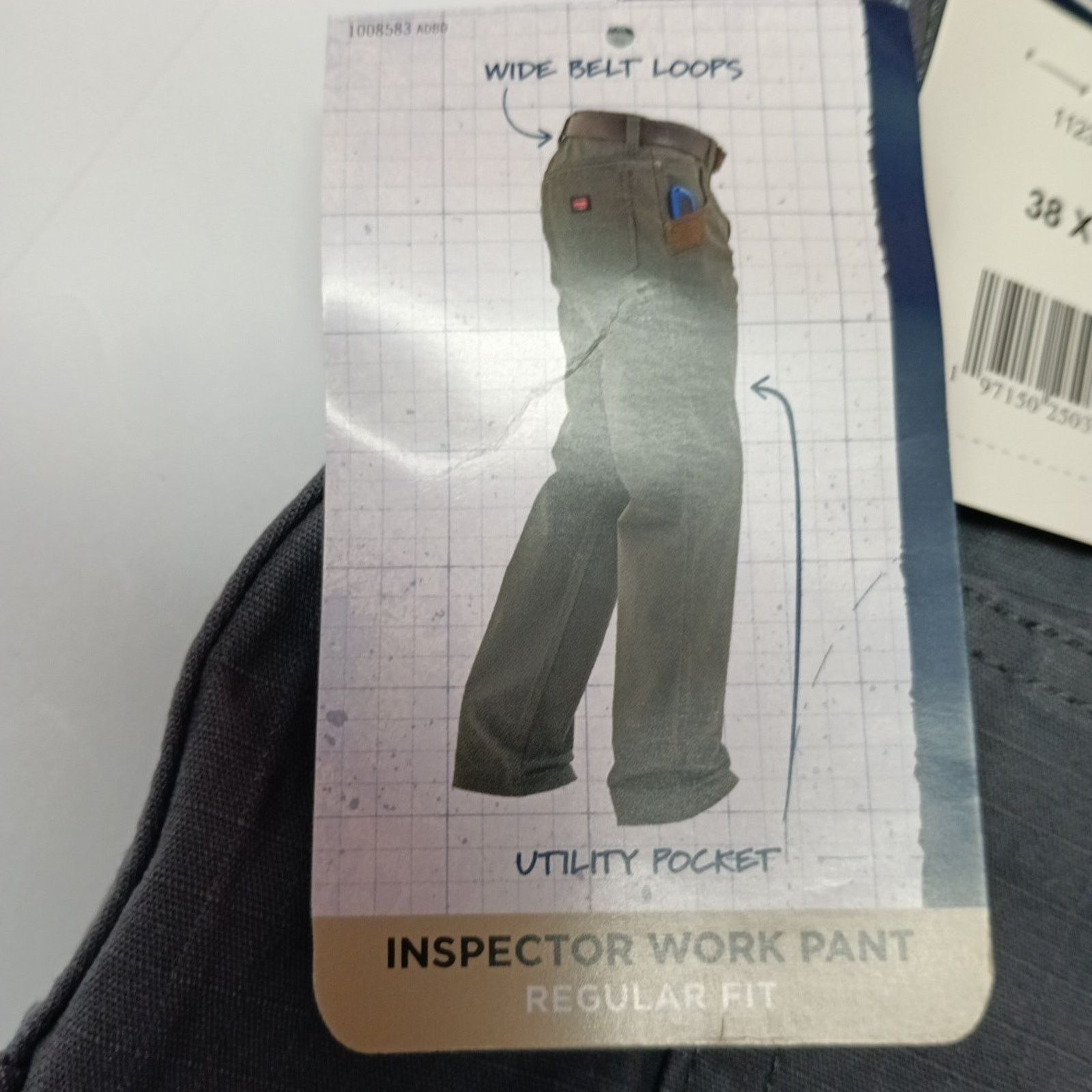 Wrangler Wrangler Inspector Ripstop Work Pants Men's 38x34 Gray Size US 38 / EU 54 - 3 Thumbnail